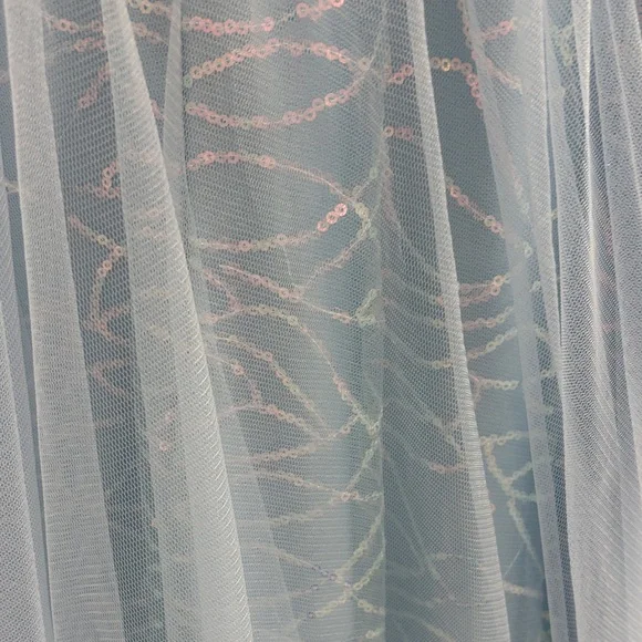 Jovani 07637 NWT Light Blue Dress with Floral Details size 8 - Picture 5 of 6